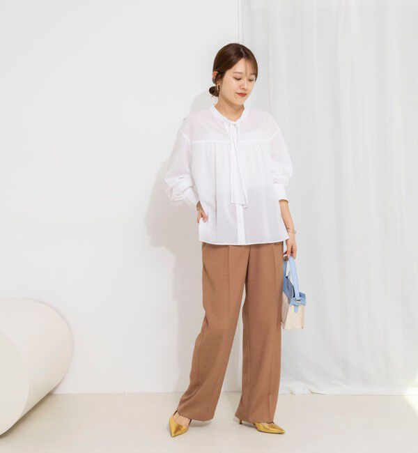NOLLEY'S「ウォッシャブル100/2ガスボイルボウタイブラウス」|シャツ・ブラウス|
