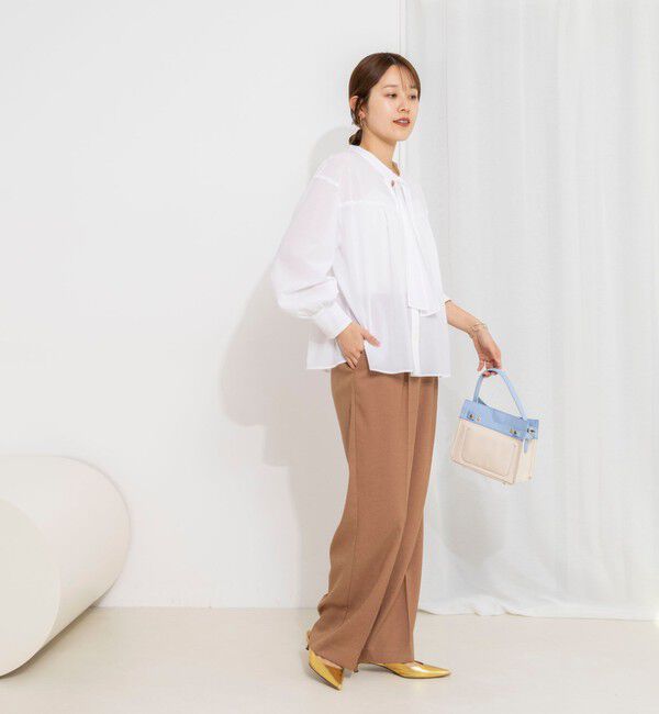 NOLLEY'S「ウォッシャブル100/2ガスボイルボウタイブラウス」|シャツ・ブラウス|