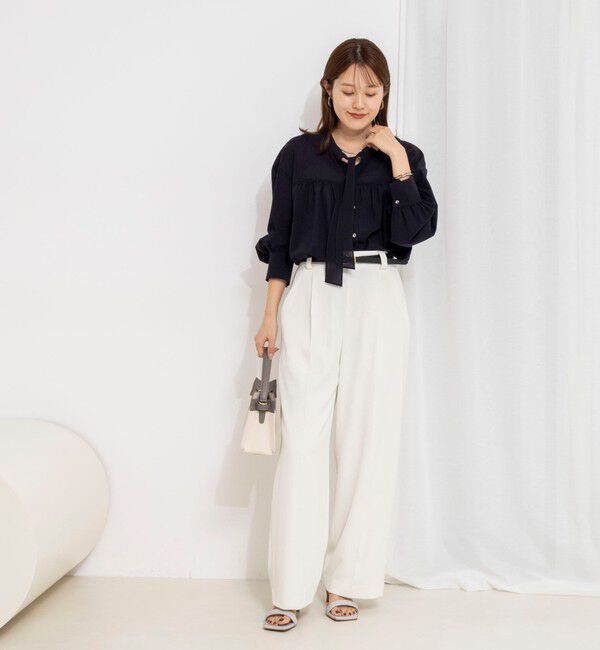 NOLLEY'S「ウォッシャブル100/2ガスボイルボウタイブラウス」|シャツ・ブラウス|