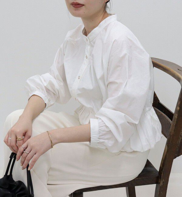 fredy emue「クロップドバルーン前開きブラウス」|シャツ・ブラウス|