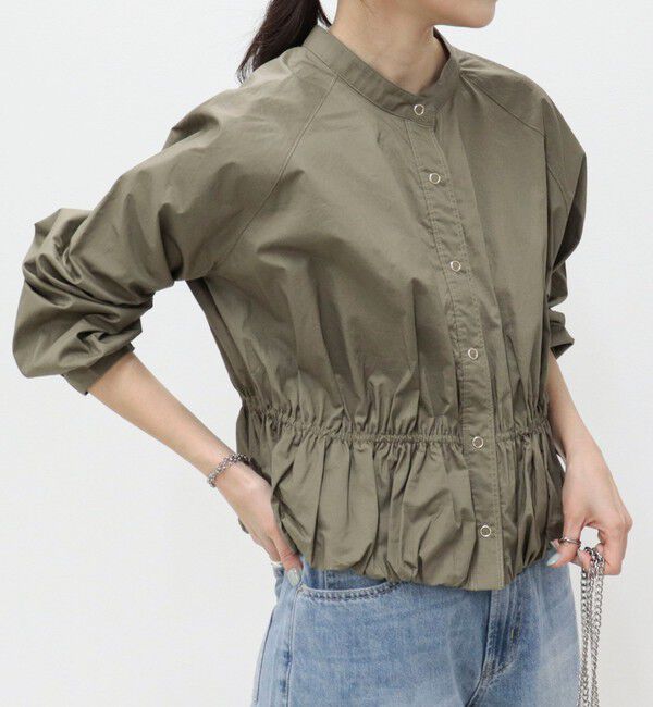 fredy emue「クロップドバルーン前開きブラウス」|シャツ・ブラウス|