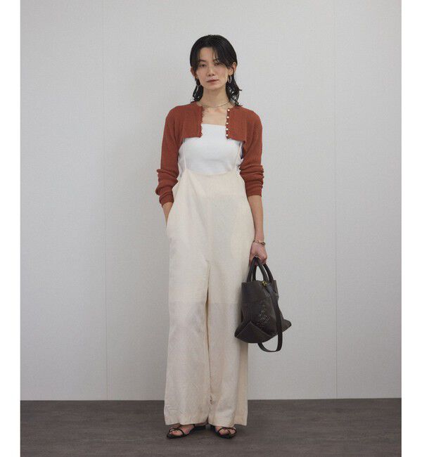 SALON adam et rope'「【WEB限定】ループヤーンリブショートカーディガン/ボレロ［セットアップ対応］」|カーディガン|