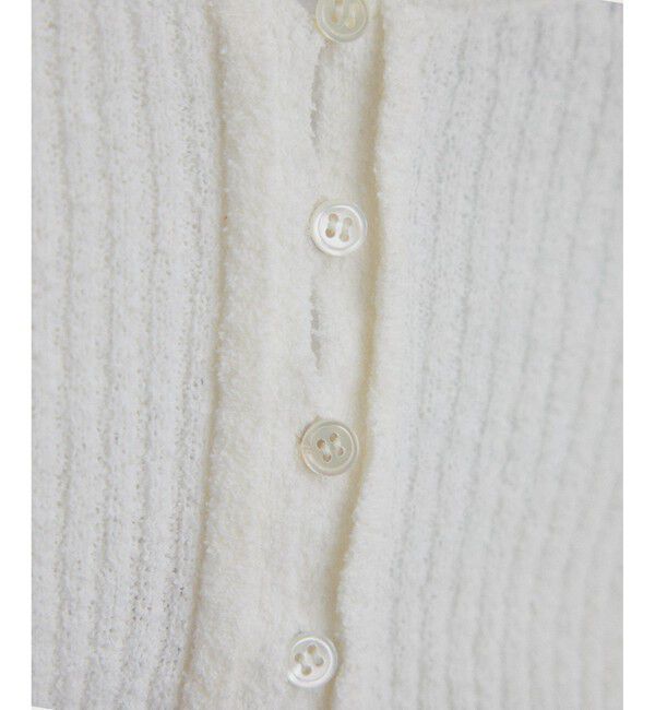 SALON adam et rope'「【WEB限定】ループヤーンリブショートカーディガン/ボレロ［セットアップ対応］」|カーディガン|