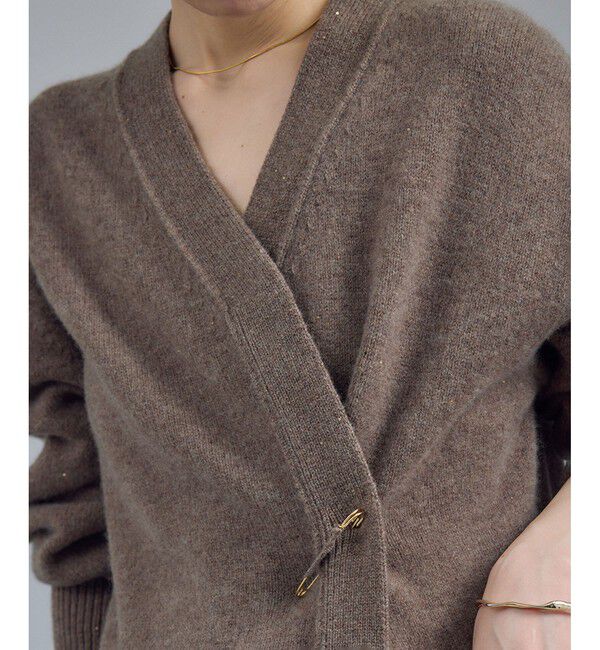 SALON adam et rope'「Starry sky Knit スパンコールVネックカーディガン」|カーディガン|