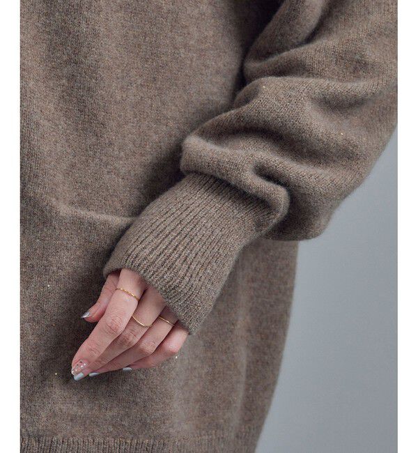 SALON adam et rope'「Starry sky Knit スパンコールVネックカーディガン」|カーディガン|