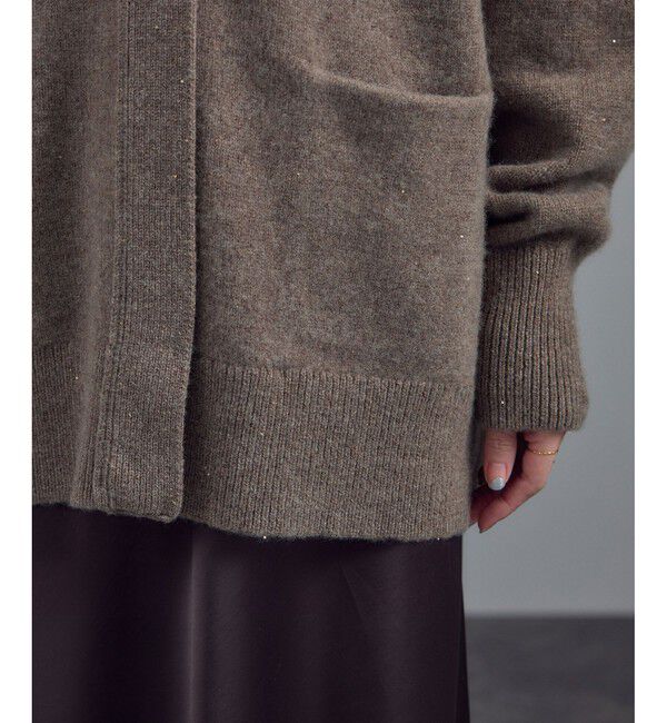 SALON adam et rope'「Starry sky Knit スパンコールVネックカーディガン」|カーディガン|