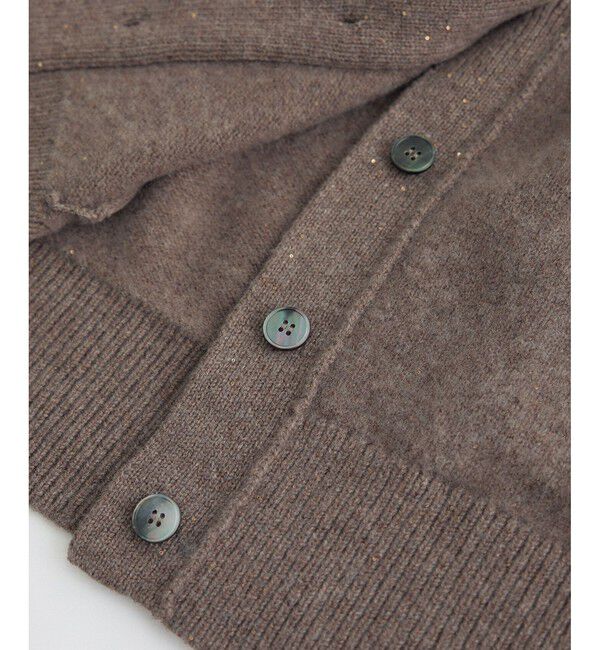 SALON adam et rope'「Starry sky Knit スパンコールVネックカーディガン」|カーディガン|
