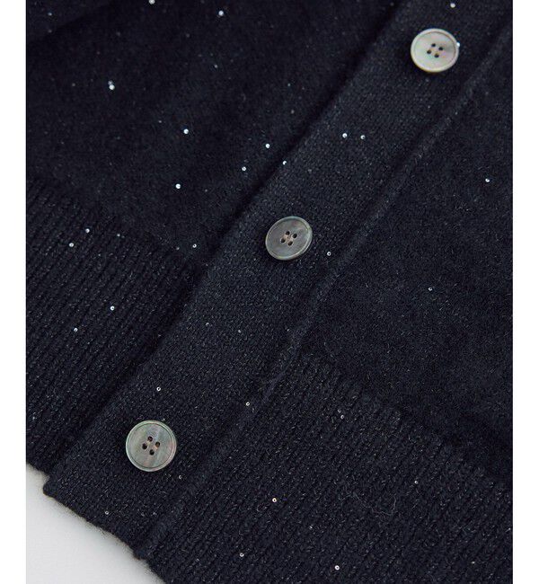 SALON adam et rope'「Starry sky Knit スパンコールVネックカーディガン」|カーディガン|