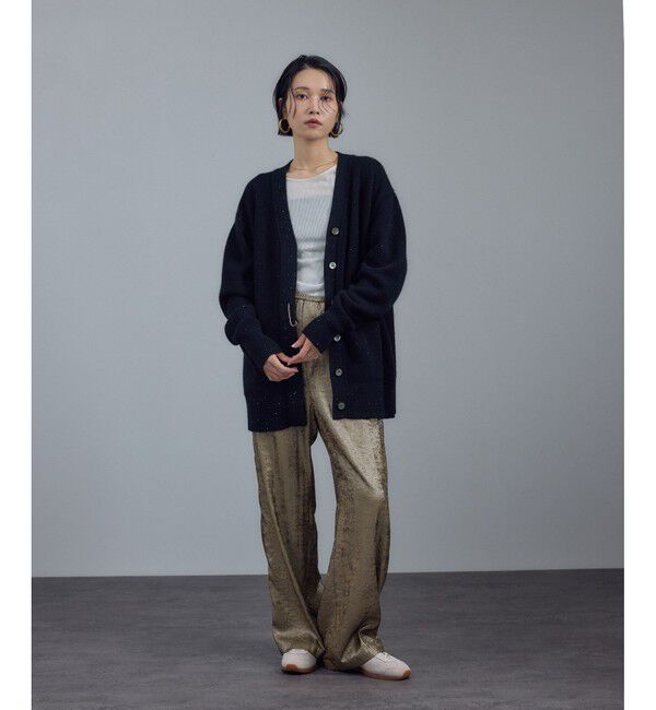 SALON adam et rope'「Starry sky Knit スパンコールVネックカーディガン」|カーディガン|
