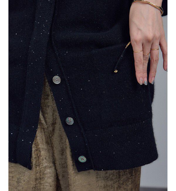 SALON adam et rope'「Starry sky Knit スパンコールVネックカーディガン」|カーディガン|
