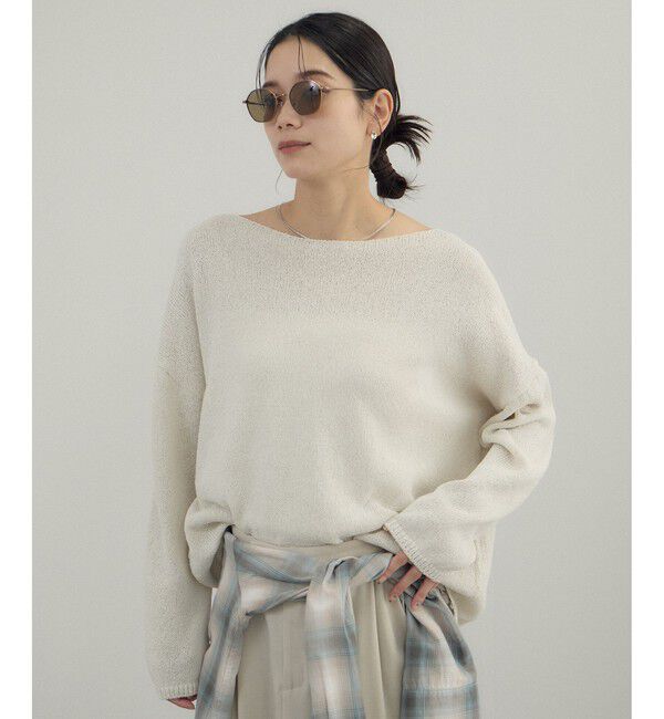 SALON adam et rope'「ペーパーヤーンプルオーバー」|ニット・セーター|オフホワイト(15)