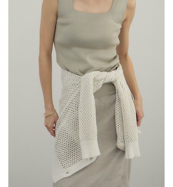 SALON adam et rope'「ペーパーヤーンメッシュカーディガン」|カーディガン|