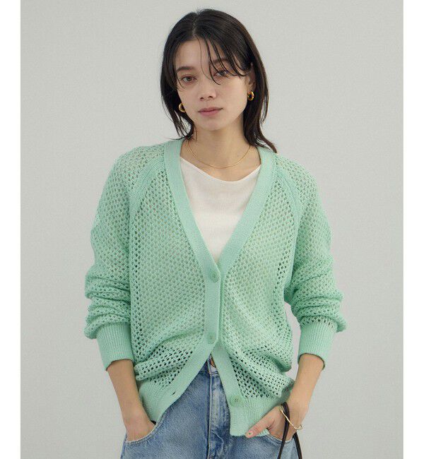 SALON adam et rope'「ペーパーヤーンメッシュカーディガン」|カーディガン|