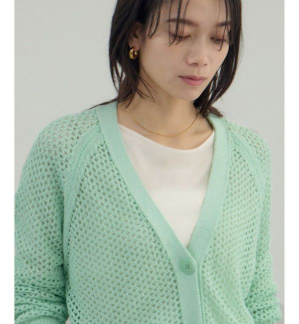 SALON adam et rope'「ペーパーヤーンメッシュカーディガン」|カーディガン|