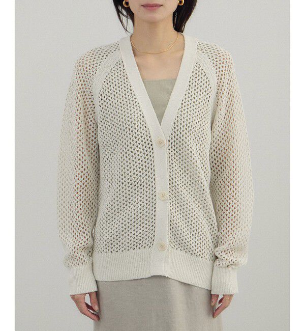 SALON adam et rope'「ペーパーヤーンメッシュカーディガン」|カーディガン|