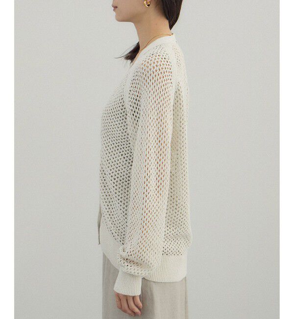 SALON adam et rope'「ペーパーヤーンメッシュカーディガン」|カーディガン|