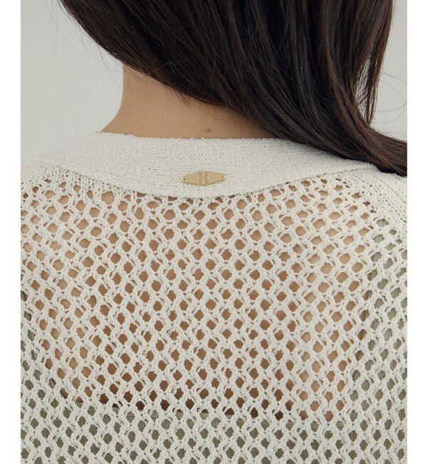 SALON adam et rope'「ペーパーヤーンメッシュカーディガン」|カーディガン|