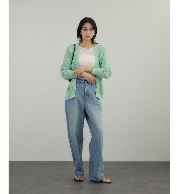 SALON adam et rope'「ペーパーヤーンメッシュカーディガン」|カーディガン|