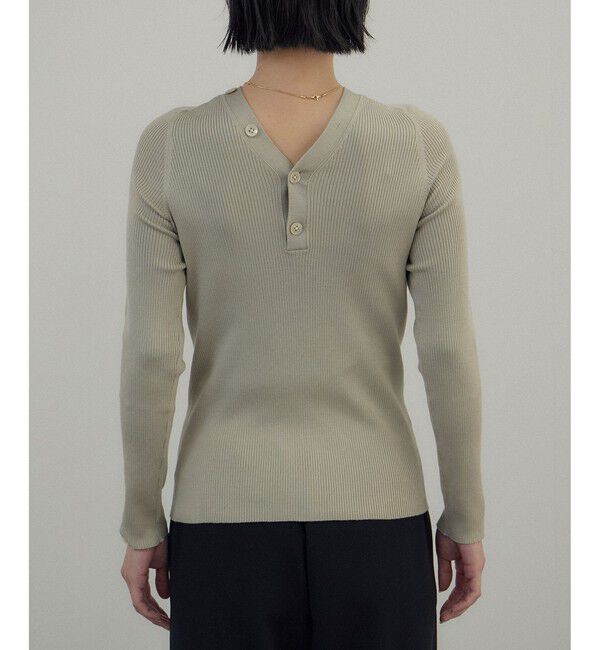 SALON adam et rope'「シルクリブVネックカーディガン」|カーディガン|