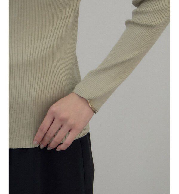 SALON adam et rope'「シルクリブVネックカーディガン」|カーディガン|