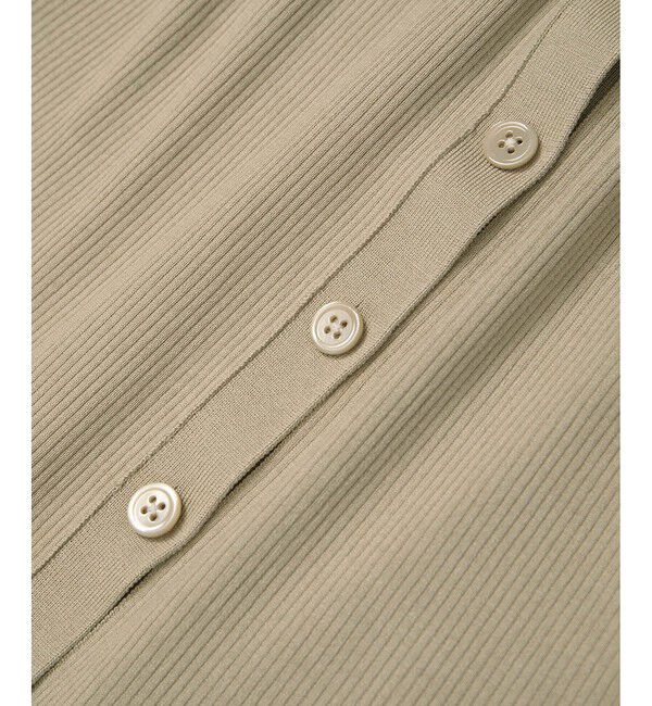 SALON adam et rope'「シルクリブVネックカーディガン」|カーディガン|