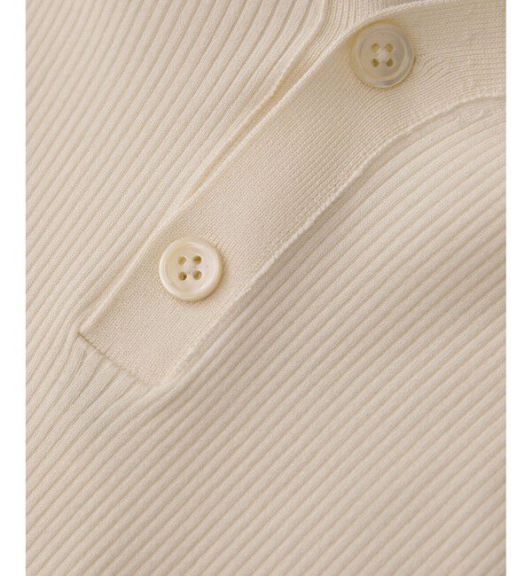 SALON adam et rope'「シルクリブVネックカーディガン」|カーディガン|