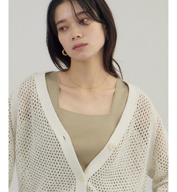 SALON adam et rope'「シルクリブタンクトップ」|タンクトップ|