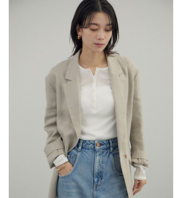 SALON adam et rope'「鹿の子フライスヘンリーネックプルオーバー」|Tシャツ・カットソー|