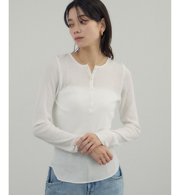 SALON adam et rope'「鹿の子フライスヘンリーネックプルオーバー」|Tシャツ・カットソー|