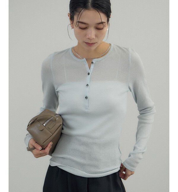 SALON adam et rope'「鹿の子フライスヘンリーネックプルオーバー」|Tシャツ・カットソー|