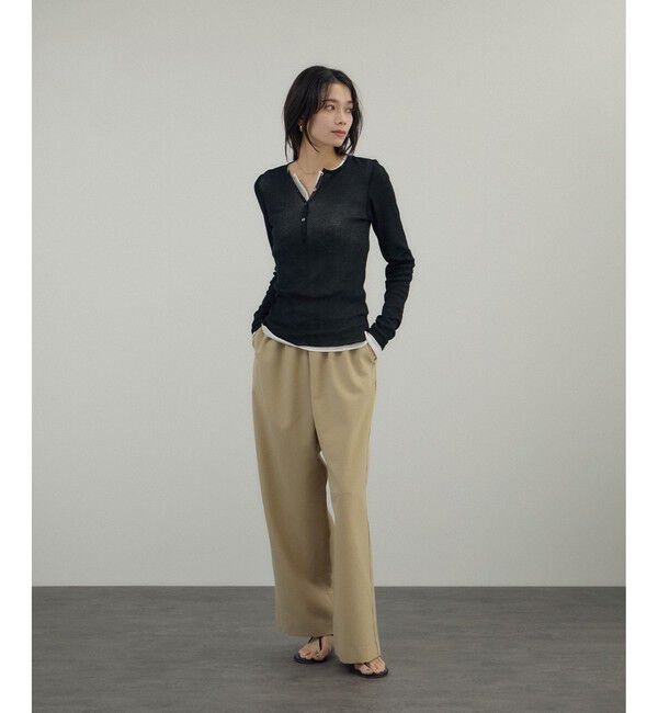 SALON adam et rope'「鹿の子フライスヘンリーネックプルオーバー」|Tシャツ・カットソー|