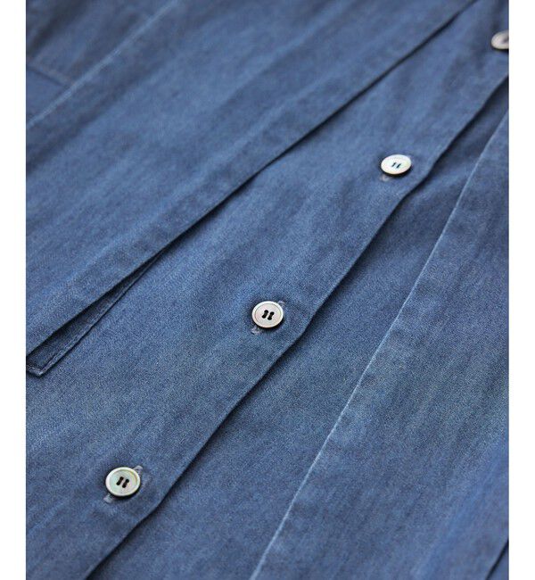 SALON adam et rope'「【WEB限定】フラールボウタイデニムブラウス」|シャツ・ブラウス|