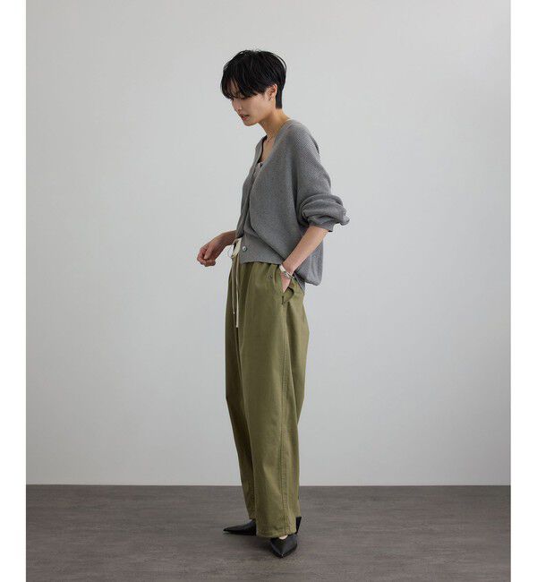 SALON adam et rope'「【WEB限定】コットンシルクネックスリットVネックカーディガン」|カーディガン|