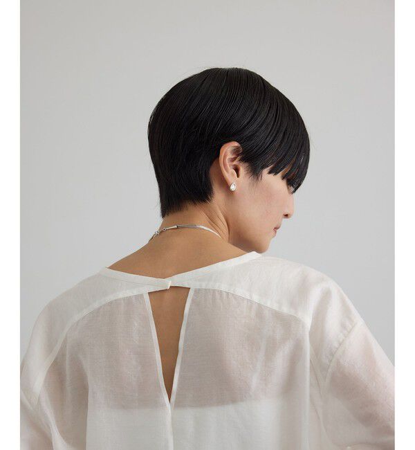 SALON adam et rope'「【WEB限定】シルクMIXルチアブラウス」|シャツ・ブラウス|