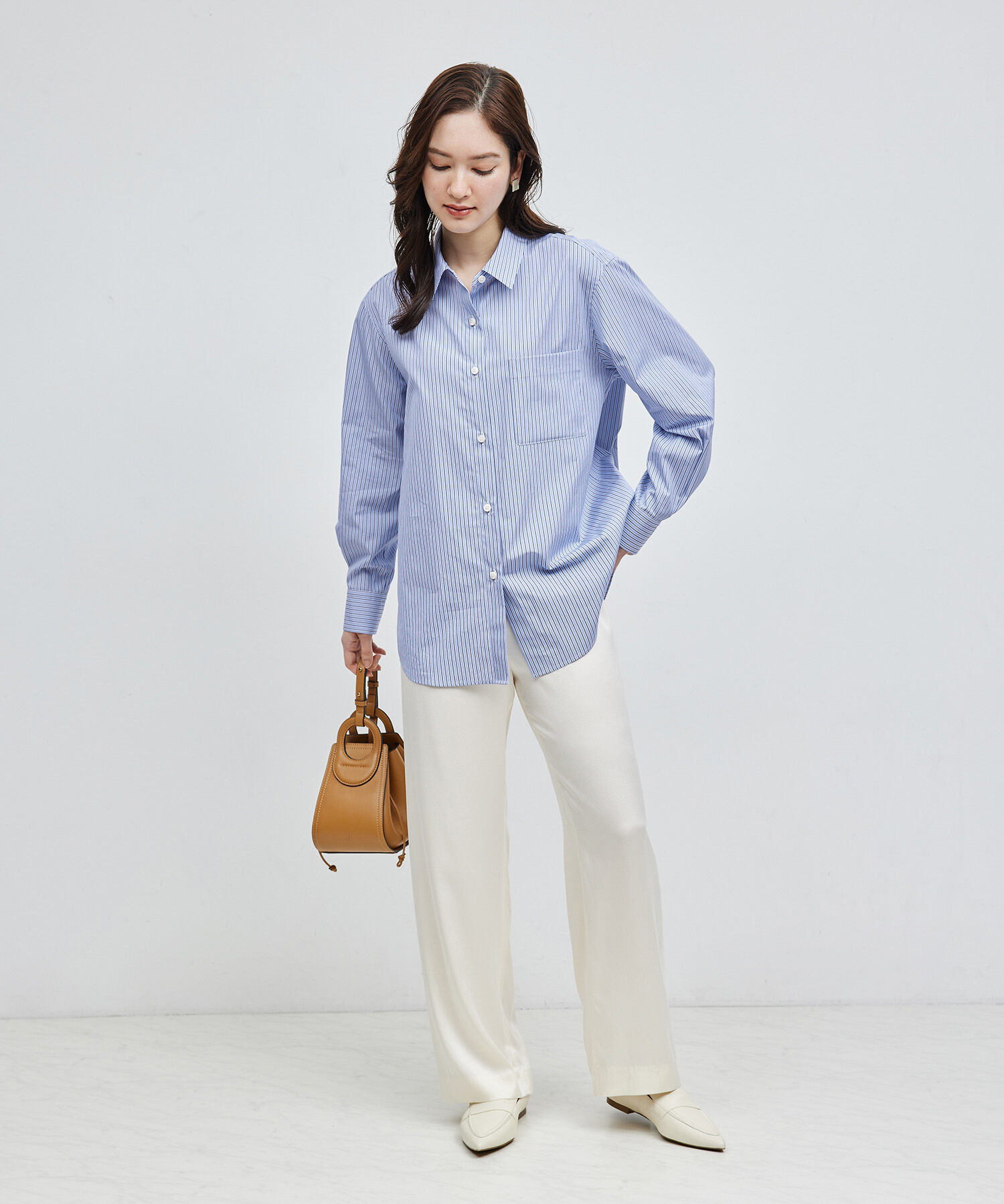 ROPE「【THOMAS MASON(トーマスメイソン)】レギュラーカラーシャツ/イージーケア」|シャツ・ブラウス|