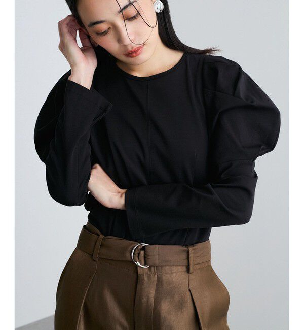 VIS「【洗える】タックボリュームスリーブカットソー」|Tシャツ・カットソー|クロメイン