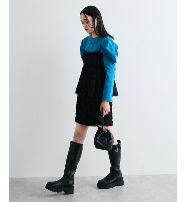 VIS「【洗える】タックボリュームスリーブカットソー」|Tシャツ・カットソー|