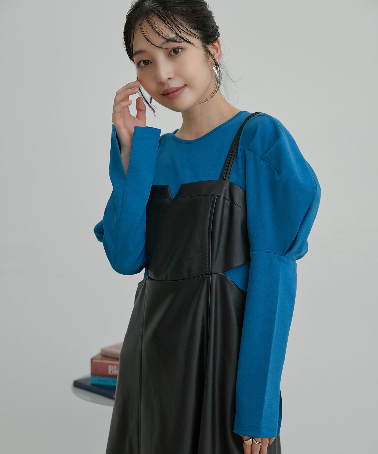 VIS「【洗える】タックボリュームスリーブカットソー」|Tシャツ・カットソー|