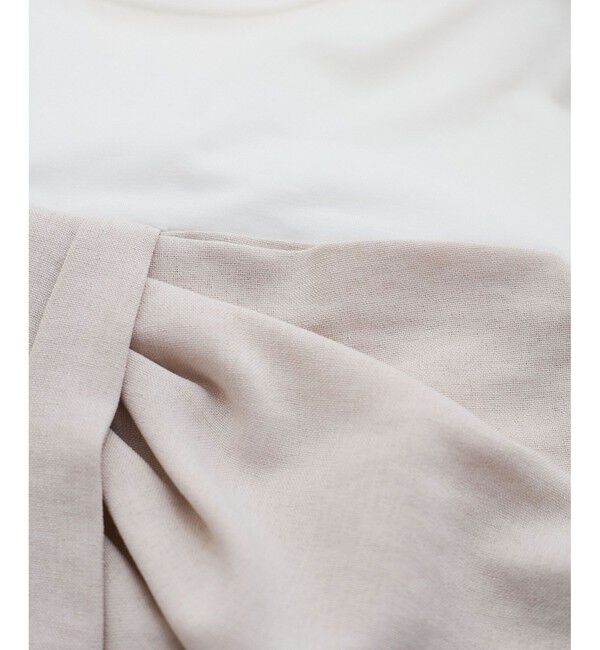 VIS「【新色追加】【美easy】ねじりリボンTシャツドッキングプルオーバー【接触冷感/洗える】」|Tシャツ・カットソー|