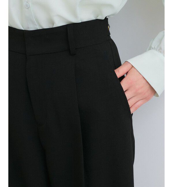 VIS「【美easy】ワンタックワイドスラックスパンツ/洗える」|スラックス|