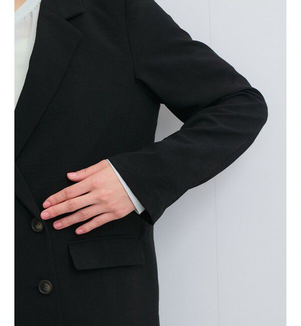 VIS「【美easy】リネンライクリラックスジャケット【接触冷感/洗える】【セットアップ対応】」|テーラードジャケット|