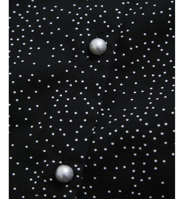 VIS「【WEB限定】ドットフリルネックブラウス/通勤対応」|シャツ・ブラウス|