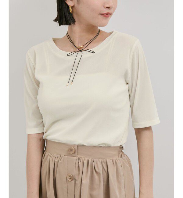 VIS「シーアベロア5部袖プルオーバー」|Tシャツ・カットソー|