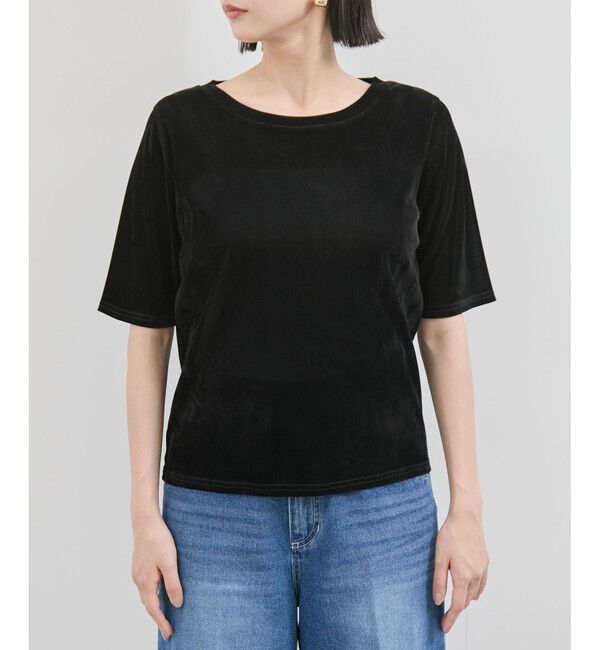 VIS「シーアベロア5部袖プルオーバー」|Tシャツ・カットソー|