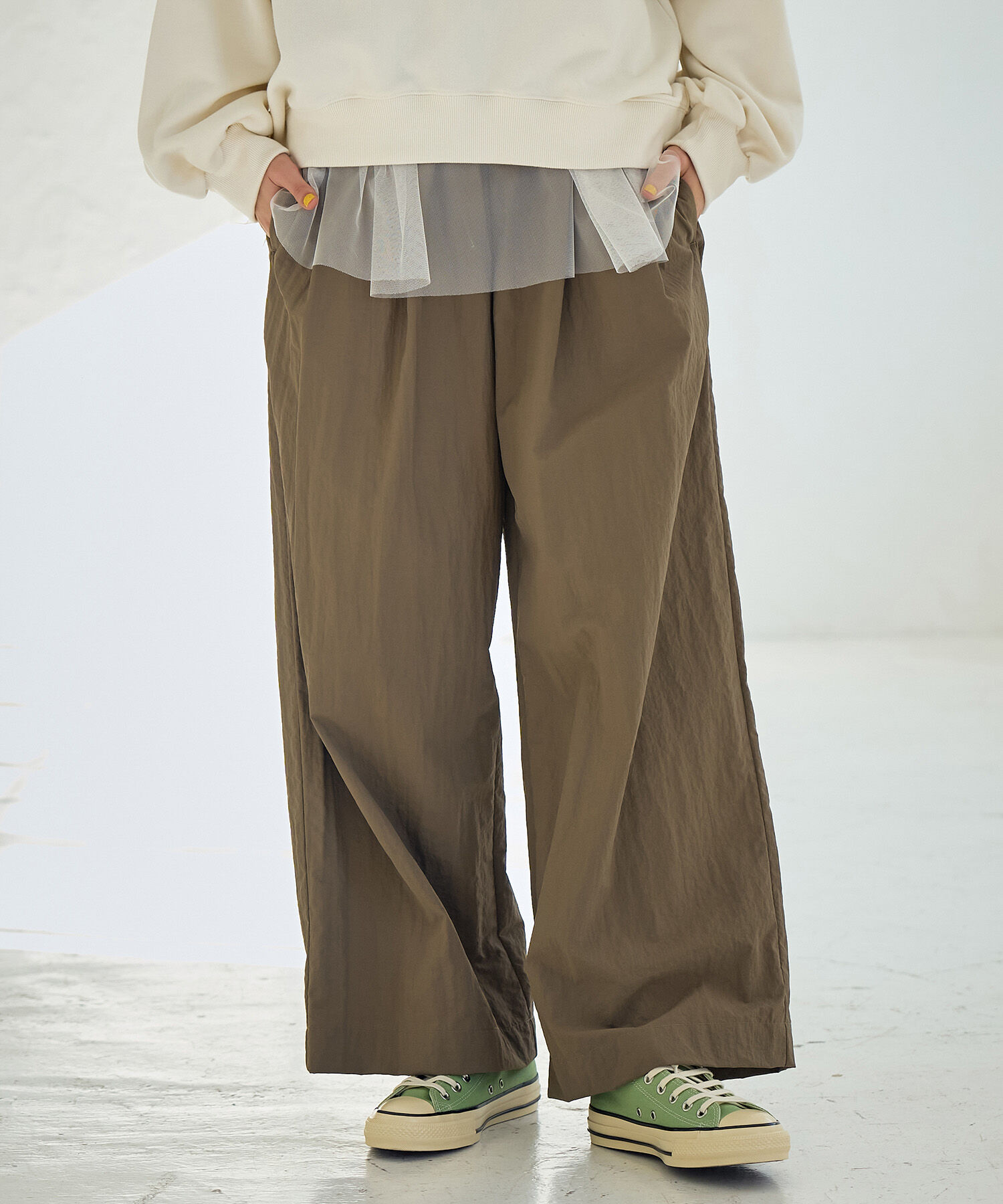 ROPE' PICNIC R「ナイロンタックパンツ/リンクコーデ」|その他|カーキ(36)