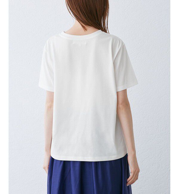 Rope&rsquo;Picnic「【UVカット・汗染み加工・接触冷感】手描き風ロゴプリントTシャツ」|Tシャツ・カットソー|