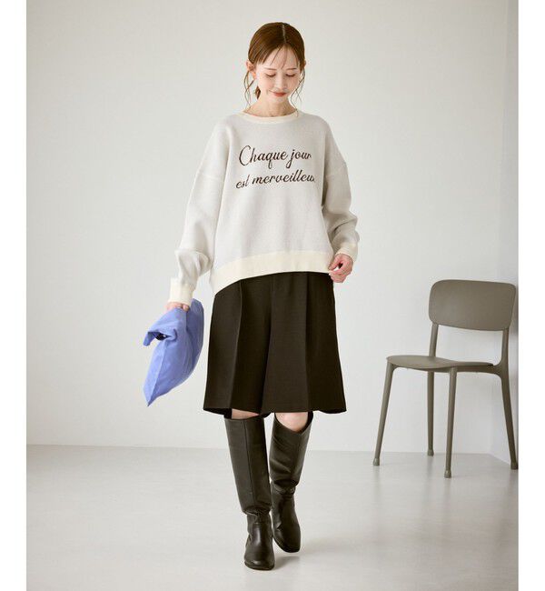 Rope&rsquo;Picnic「スウェットライクロゴニットプルオーバー」|ニット・セーター|