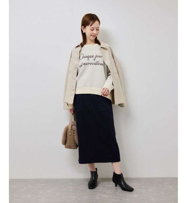 Rope&rsquo;Picnic「スウェットライクロゴニットプルオーバー」|ニット・セーター|