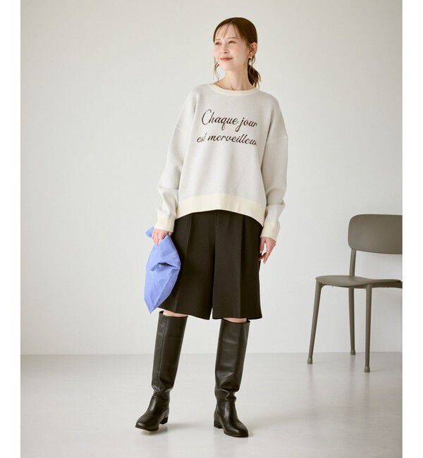 Rope&rsquo;Picnic「スウェットライクロゴニットプルオーバー」|ニット・セーター|