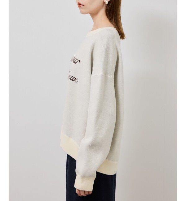 Rope&rsquo;Picnic「スウェットライクロゴニットプルオーバー」|ニット・セーター|